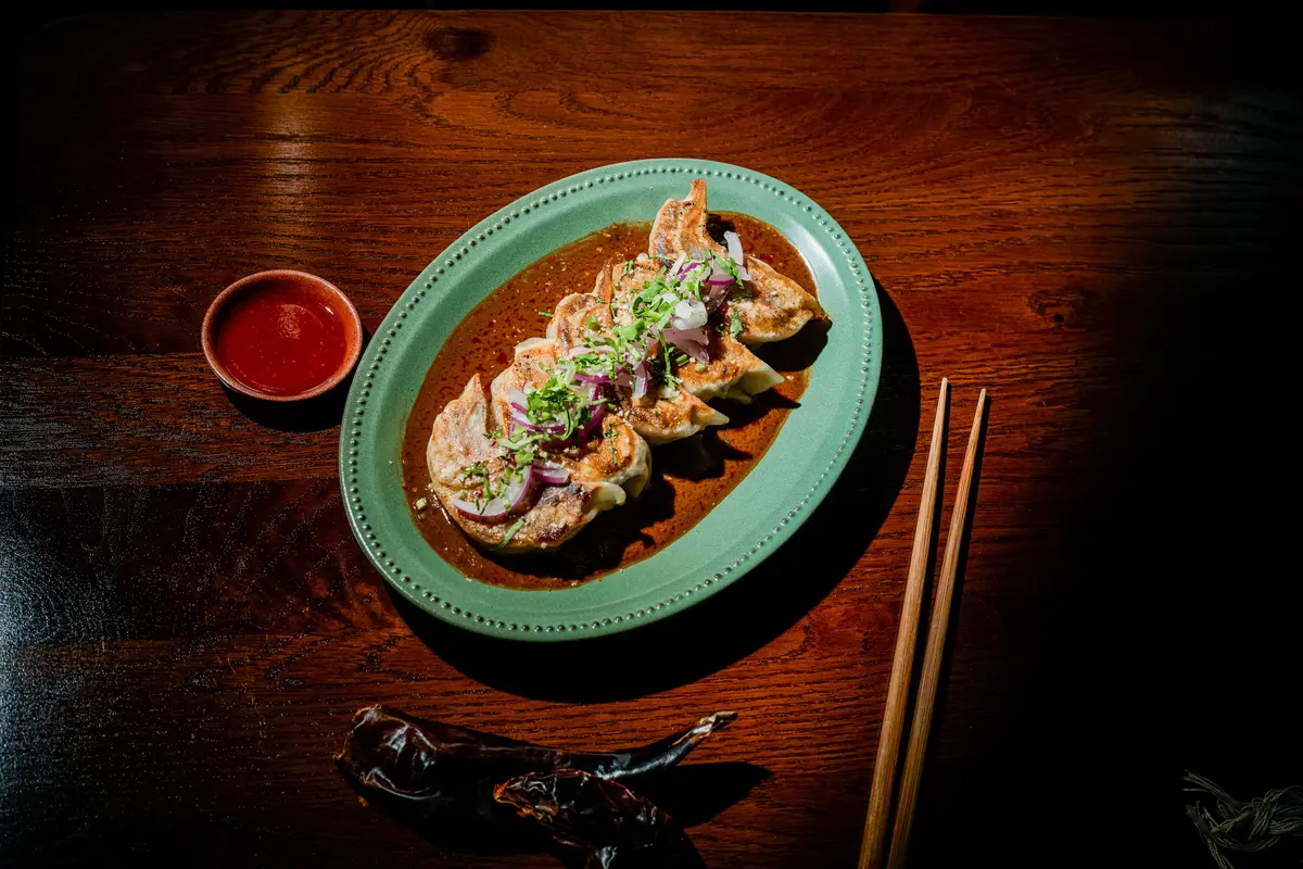 Birria gyoza